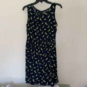 Bird print dress